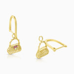 Bag Earring with Ruby & Diamonds