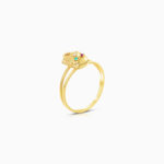 Bag Ring With Ruby Diamond & Emerald - Image 3