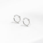 Diamond Hoop studs